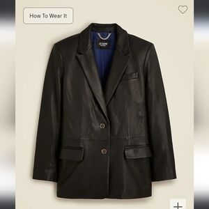 Collection relaxed blazer in leather by J. Crew - NWT! Size 16